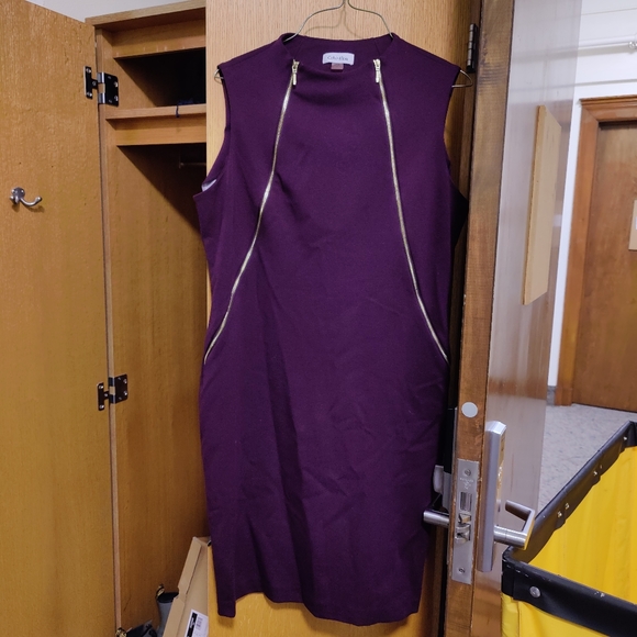 Plum bodycon dress from Calvin Klein 2017 - Picture 2 of 4